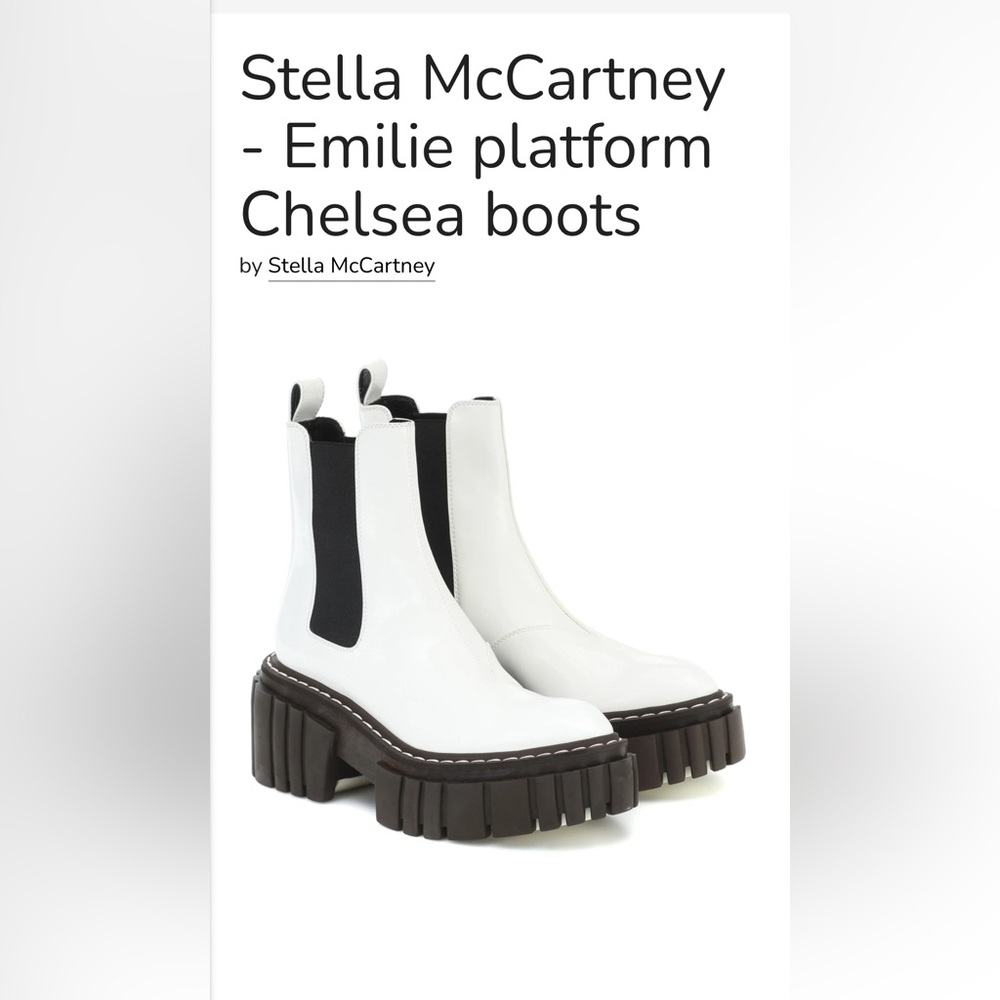 Stella McCartney White Chelsea Boots